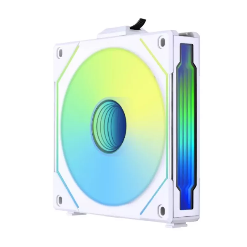 120mm Lian Li UNI FAN SL-INF Wireless ARGB PWM — balts, modulāra magnētiskā ventilatora sistēma