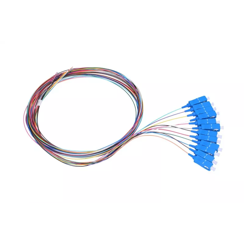 Pigtail komplekts SC/UPC vienmoda Extralink G.652D 900µm FTTH 1,5 m 12 gab. 12 krāsas