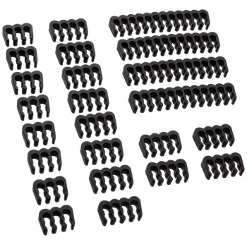 Akasa kabeļu ķemmīšu komplekts - 3 mm melns kabeļa klipsis (Ak-MX293)