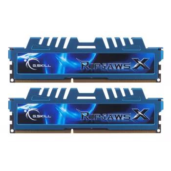 G.Skill 16GB Ripjaws X Dual Channel Memory Kit - zils (2x 8GB, DDR3 1600MHz, 1,5 V, F3-1600C9D-16GXM, XMP gatavs)