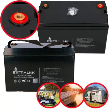Extralink akumulators AGM 12V 100Ah bezapkopes