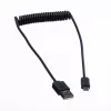 ROLINE USB 2.0 spirālveida kabelis — A — Micro B — ST/ST 1,0 m — ekranēts — USB 2.0 Type Micro B — 1 mm — spirālveida (11.02.8317)