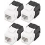 Digitus CAT 6 Keystone Jack neekranēts 4 gab. plakans melns balts RJ-45