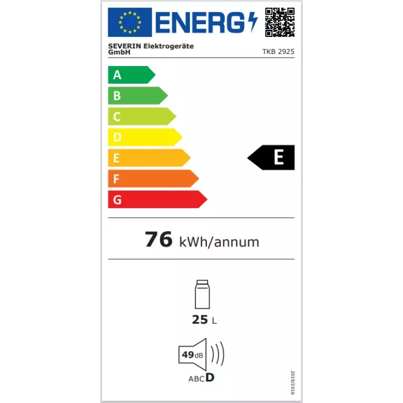 Aukstuma kaste Severin TKB 2925 25L elektriskā zaļa pelēka
