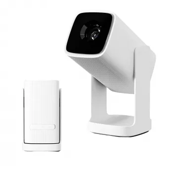 Pārnēsājamais projektors WANBO Cube 1 Alpine balta — 720p, 350 ANSI lūmeni, Android TV 11