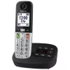 DECT telefons Panasonic KX-TGU430 bezvadu klausule, skaļrunis, zvanītāja ID, 2,4 collu displejs, 1000 ierakstu tālruņu grāmata, pelēks/melns