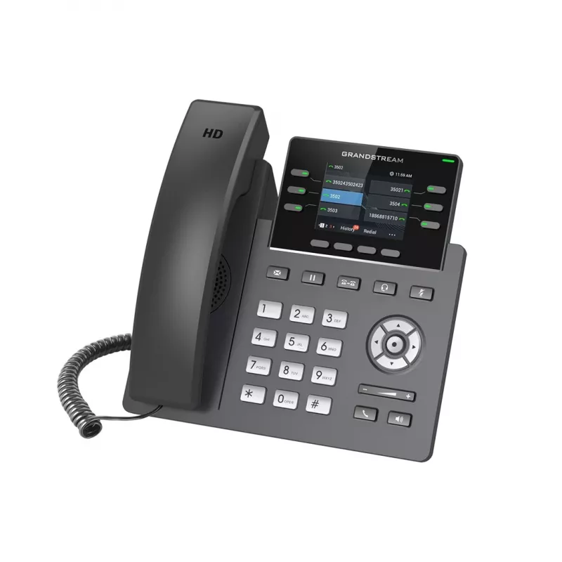 IP tālrunis Grandstream GRP2613W melns 4 līnijas TFT 2.4 collas