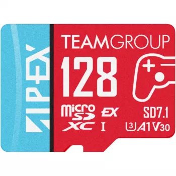 Team Group microSDXC karte APEX SD7.1 128GB (MicroSD Express, sarkana/zila)