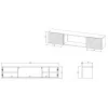 Cama RTV skapis TULA 183x35x37 melns matēts + melns kamīns