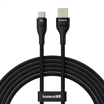 Baseus Flash 2 USB A uz USB C ātrās uzlādes kabelis 2 m 100 W Melns