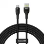 Baseus Flash 2 USB A uz USB C ātrās uzlādes kabelis 2 m 100 W Melns