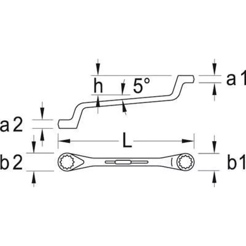 Uzgriežņu atslēga Gedore 6017720 svars 352 g iepakojuma dziļums 100 mm augstums 52 mm