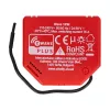 Viedais slēdzis Shelly W 1PM plastmasas 16A 110–240V, Z‑Wave, 868,4 MHz, sarkans, 42×37×16 mm