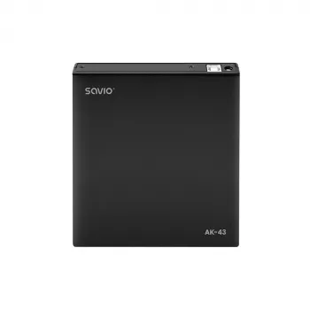 Ārējais plāns DVD±RW diskdzinis SAVIO AK-43, USB 2.0, melns, atbalsta CD/DVD lasīšanu/rakstīšanu (24x CD, 8x DVD)