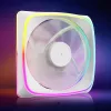 120 mm korpusa ventilators Sharkoon SHARK Lights RGB PWM balts — RGB apgaismojums, PWM ātruma kontrole