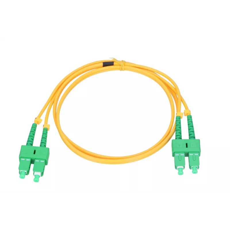 Extralink Patch Cord SC/APC-SC/APC, vienmoda, duplekss, G657A, 3mm, 2m