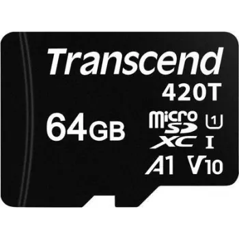 Transcend - Zibatmiņas karte - 64 GB - UHS-I / Class10 - microSDXC UHS-I (TS64GUSD420T)