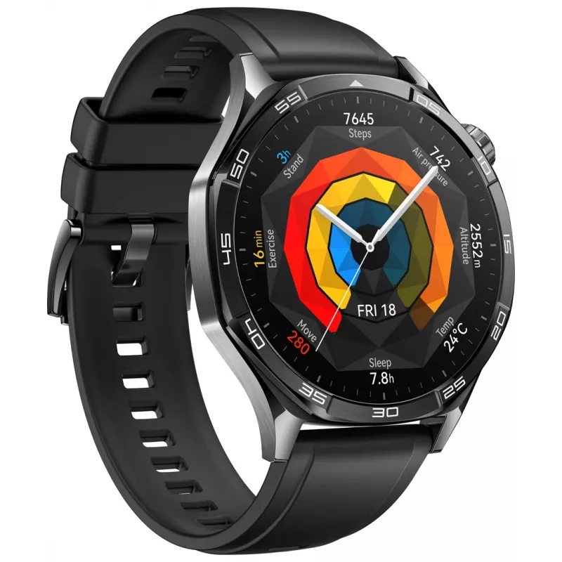 Huawei WATCH GT 5 46mm Vili-B19F | Viedpulkstenis | GPS integrēts | AMOLED ekrāns 1,43 collas | Melns