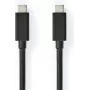 Nedis USB kabelis | USB 3.2 Gen 2x2 | USB-C™ spraudnis - USB-C™ spraudnis | 100 W | 4K@60Hz | 20 Gbps | niķelēts | 1.00 m | Apaļš | PVC | Melns | Kaste