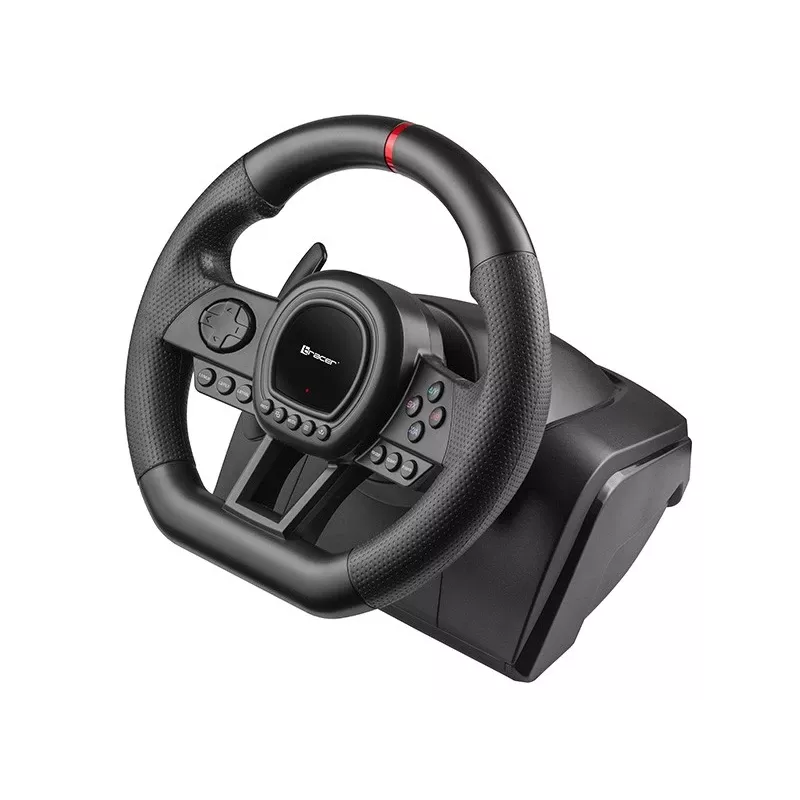 Manuālā pārnesumkārbas pārslēdzējs TRACER TRAJOY47345 — vadu 6-in-1 simracing kontrolieris, 1,8 m kabelis, melns, ergonomisks neslīdošs satvēriens, 270° rotācija