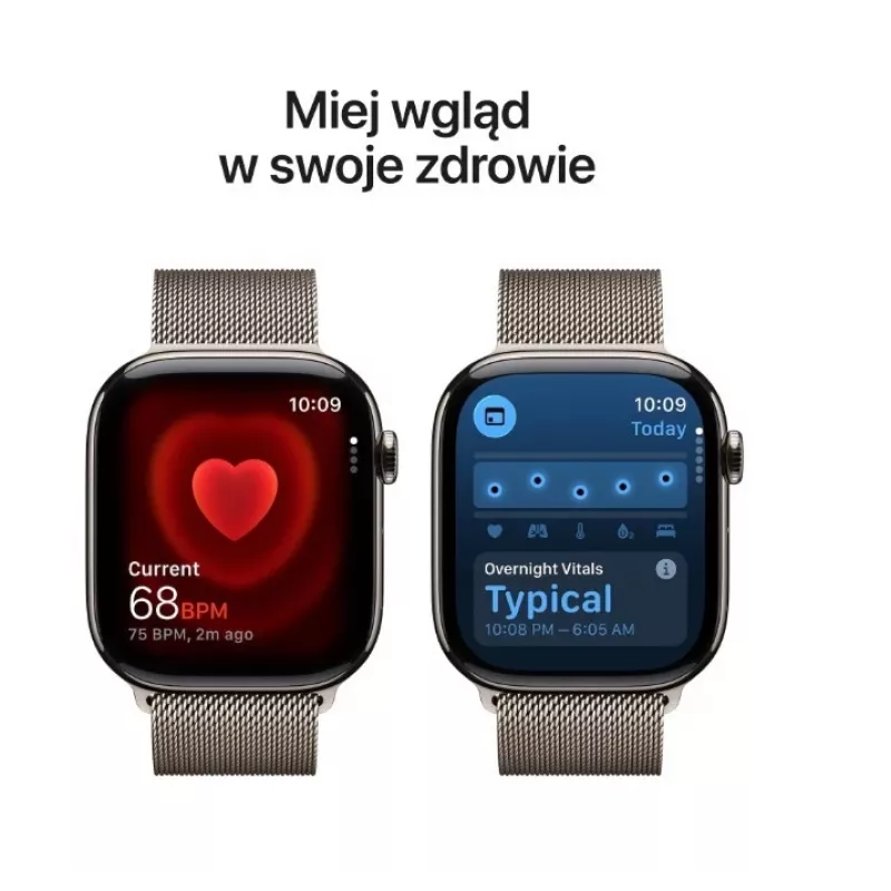 Apple Watch Series 11 GPS + Cellular 42mm dabīga titāna korpuss ar dabīgu Milānas cilpu