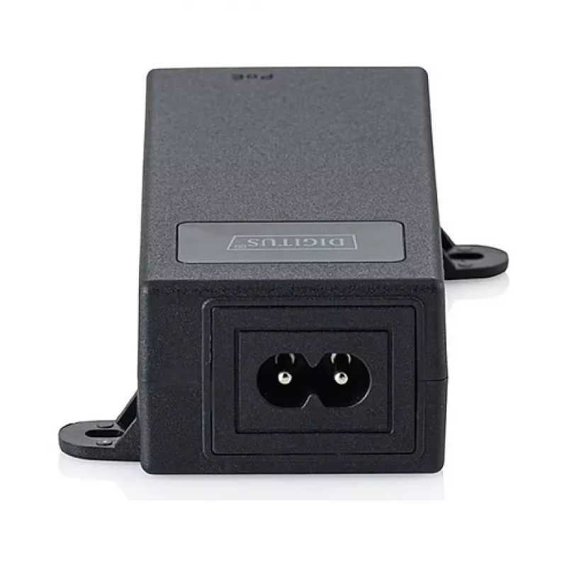 PoE++ inžektors DIGITUS DN-95104-1 — Gigabit Ethernet 802.3bt, 60W, 55V, 100m, melns