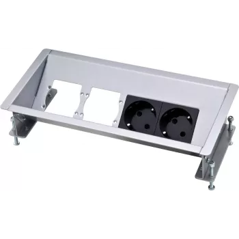 Galda kontaktligzdu bloks Tips F Kindermann 5301170000 Melns Sudrabs