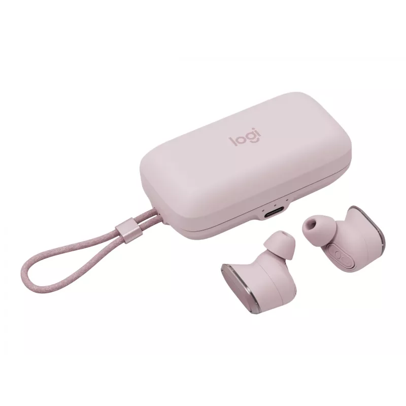Logitech Zone True Wireless, ievietojamās austiņas, ANC, Rosé, rozā, ievietojamās, Bluetooth, 985-001090