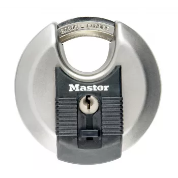 Discus piekaramā atslēga MASTER LOCK 70 mm Excell nerūsējošais tērauds, aptverta važa, individuāla atslēga