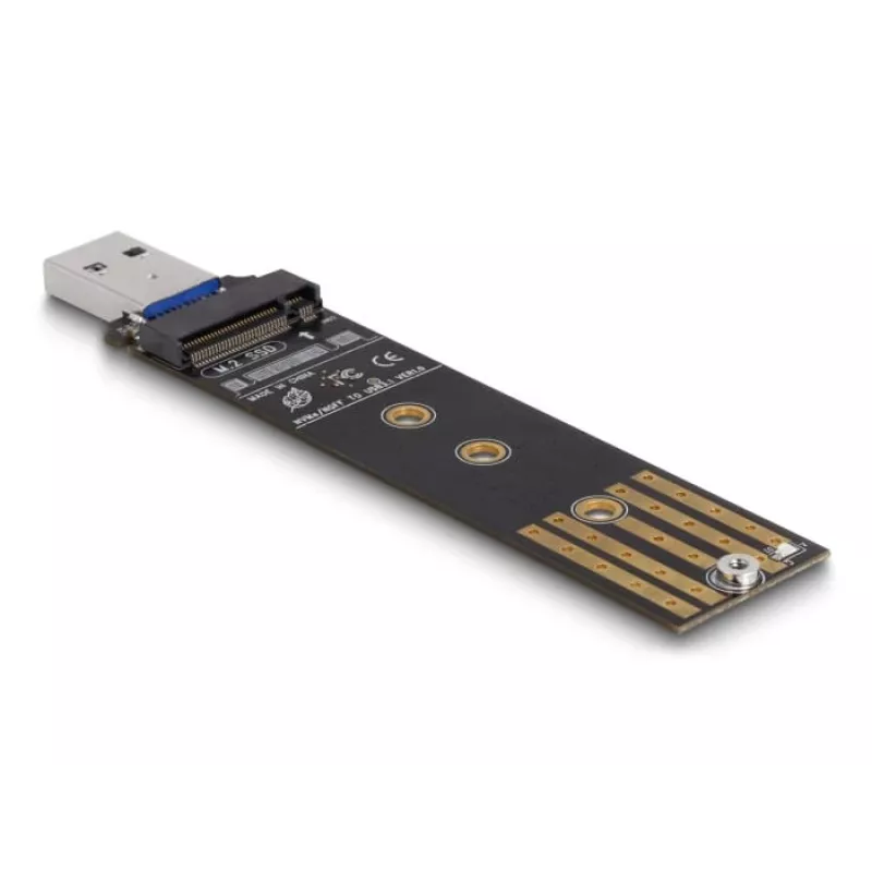 DeLOCK Combo pārveidotājs M.2 NVMe PCIe vai SATA SSD ar USB 3.2 Gen 2, melns
