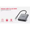 UNITEK ADAPTERS USB-C, 2x HDMI, 4K@60HZ, MST, V1404B (V1404B)