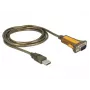 Seriālais kabelis DeLOCK 65840 USB Type-A DB-9 1,5 m melns dzeltens