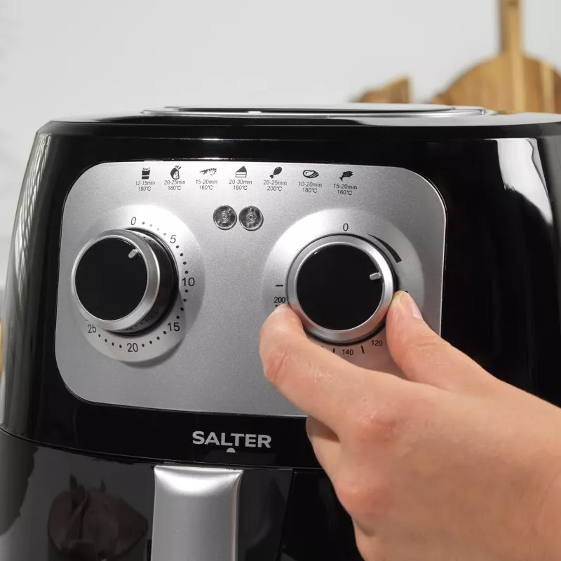 Manuāla gaisa fritieris Salter EK6364VDE, 4,2 L tilpums, kompakts galda fritieris