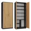 Topeshop OLIV 2D ANT/ART KPL biroja grāmatu skapis