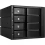 SilverStone SST-FS304-12G ārējais 3,5 collu korpuss, 4 nodalījumu - melns