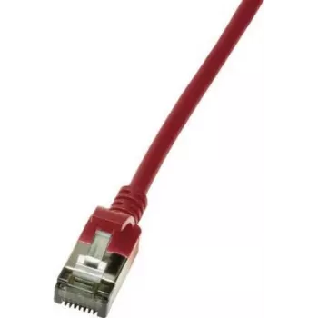Tīkla kabelis LogiLink plāns U/FTP CQ9024S RJ-45 Cat6a 0.5 m sarkans