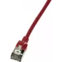 Tīkla kabelis LogiLink plāns U/FTP CQ9024S RJ-45 Cat6a 0.5 m sarkans