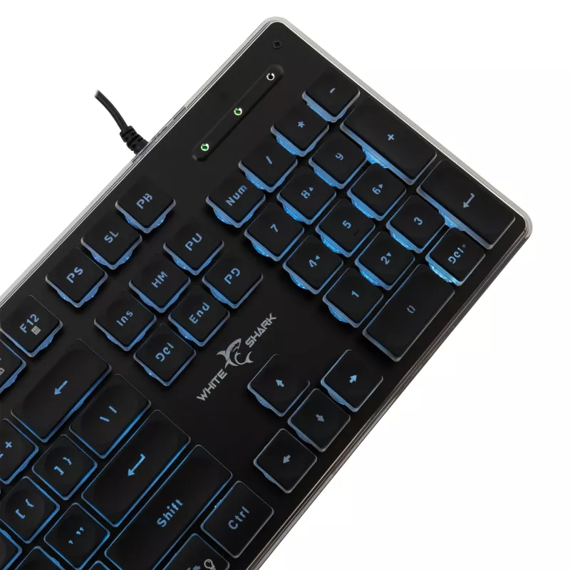 Mehāniskā spēļu tastatūra White Shark Tachi Melns US izkārtojums RGB apgaismojums
