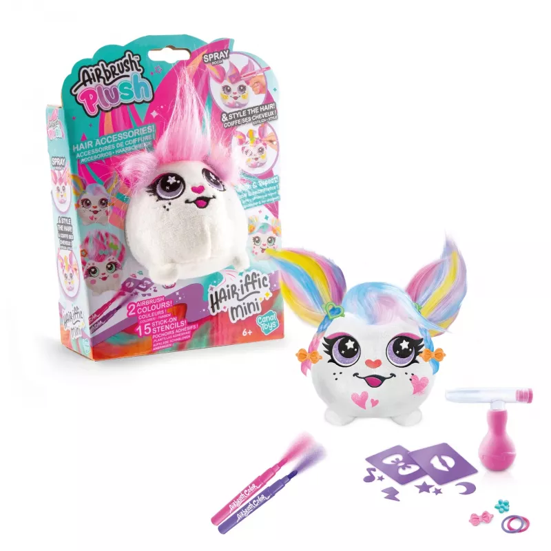 Lomu spēļu rotaļlieta Canal Toys Airbrush Plush AIR038 frizūru veidošana Daudzkrāsaina