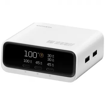 Uzlādes stacija Deck 100W GaN 3xUSB-C +2xUSB