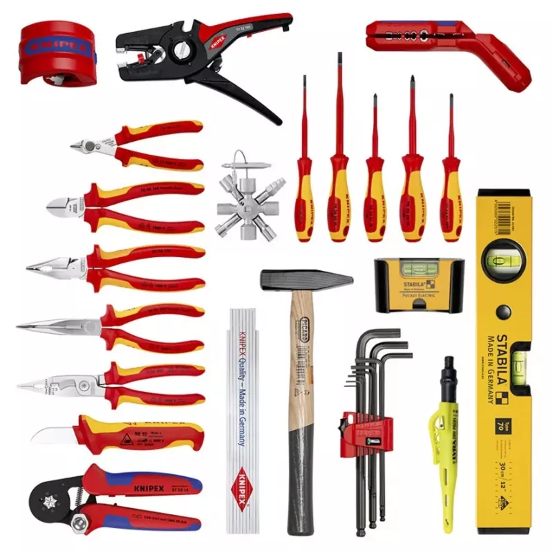 Knipex 00 21 33 E mehāniķu instrumentu komplekts, 22 instrumenti