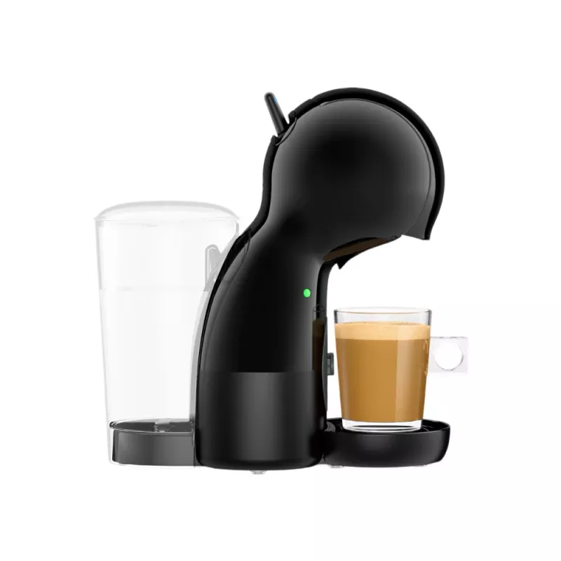 Kapsulu kafijas automāts DeLonghi EDG110.AB Piccolo XS — 15 bāri, 0,8 L ūdens tvertne, darba virsmai, melns