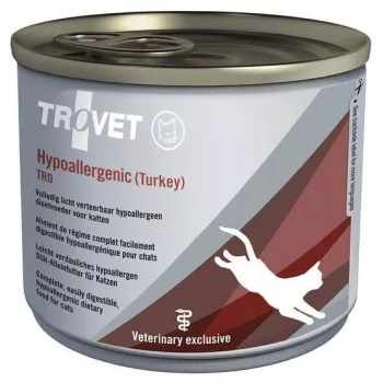 TROVET Hypoallergenic TRD ar tītaru - mitrā kaķu barība - 200g