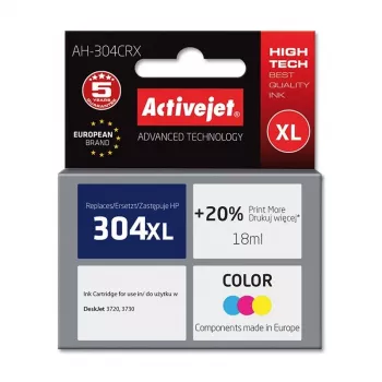 Activejet AH-304CRX tinte (aizstāj HP 304XL N9K07AE; Premium; 18 ml; 400 lapas, krāsu)