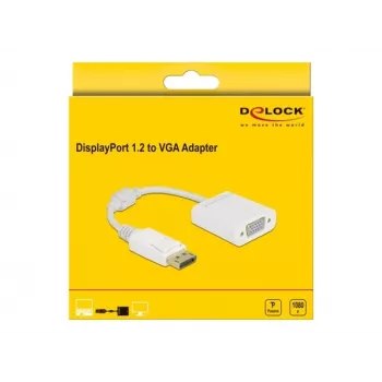 Adapteris DisplayPort 1.2 vīrišķais – VGA sievišķais DeLOCK 61007
