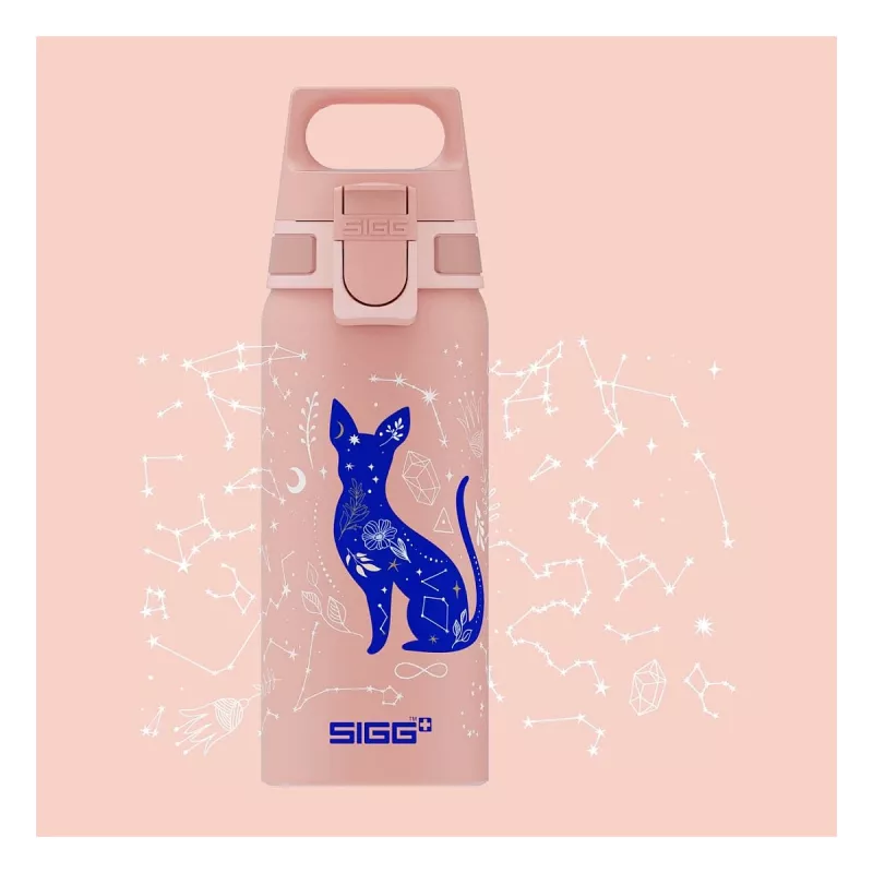 Alumīnija dzeramā pudele Sigg 6005.10 — 600 ml, diametrs 7,1 cm, 145 g, Zila/Rozā