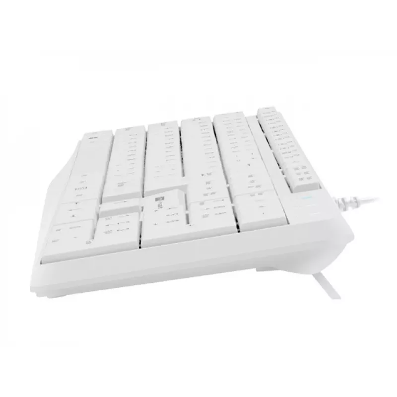 Vadu pilnizmēra tastatūra NATEC NAUTILUS NKL-1951, 105 taustiņi, US International QWERTY, balta, USB, 1,8 m