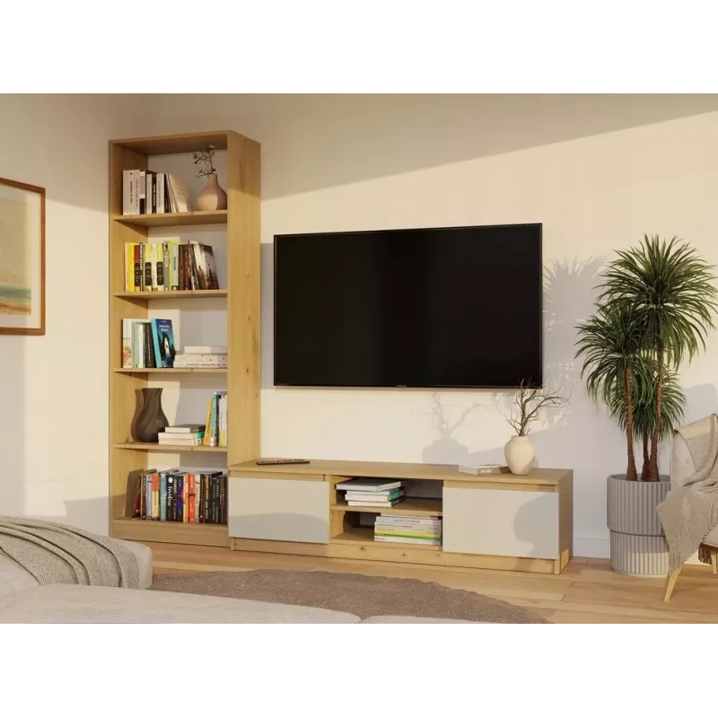 MALWA 140 TV skapis, artisan ozols/kašmira