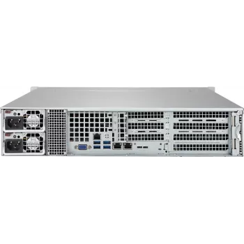 Supermicro - SuperChassis CSE-213BAC8-R1K23WB, Rack, Serveris, Melns, HDD, Tīkls, Barošana, Statuss, 1200 W, 3x 80mm - 2U 16x 2,5 SAS3 1200W SATA