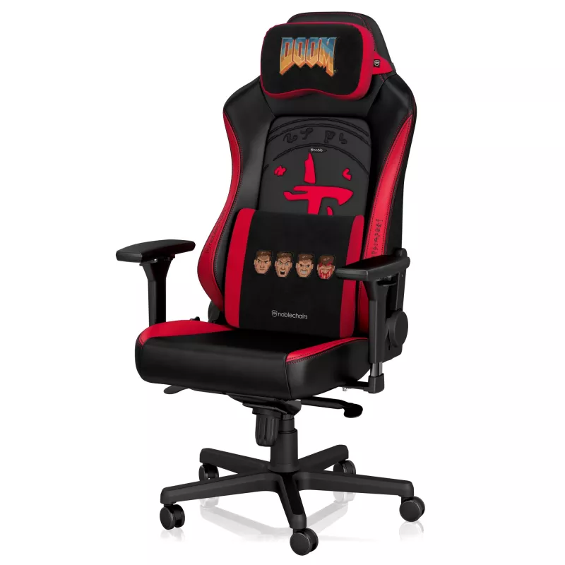 Atmiņas putu spilvenu komplekts noblechairs DOOM Retro Edition — ergonomiski spilveni spēļu un biroja krēsliem
